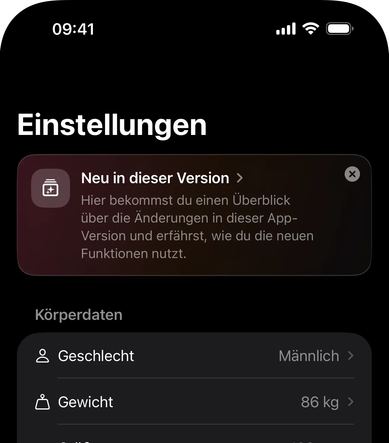 Whats new button