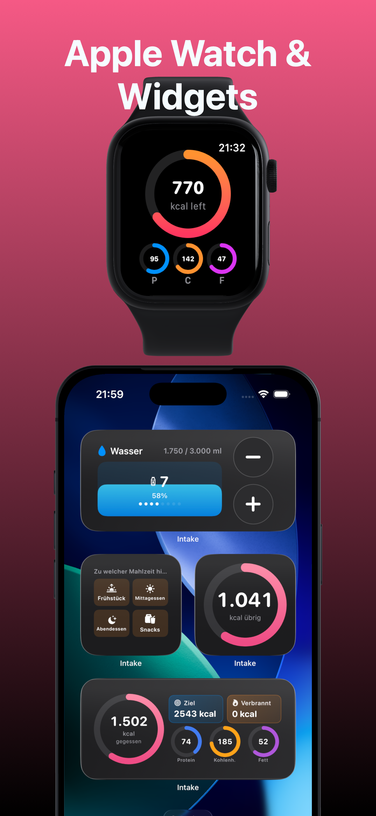 Apple Watch and Live Activities support in Intake